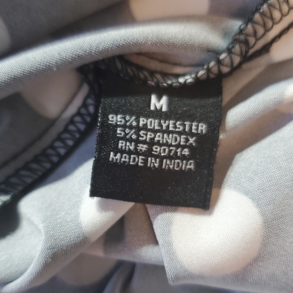 MSK Black and White Polka Dot Dress with Ring Detail - Picture 10 of 10